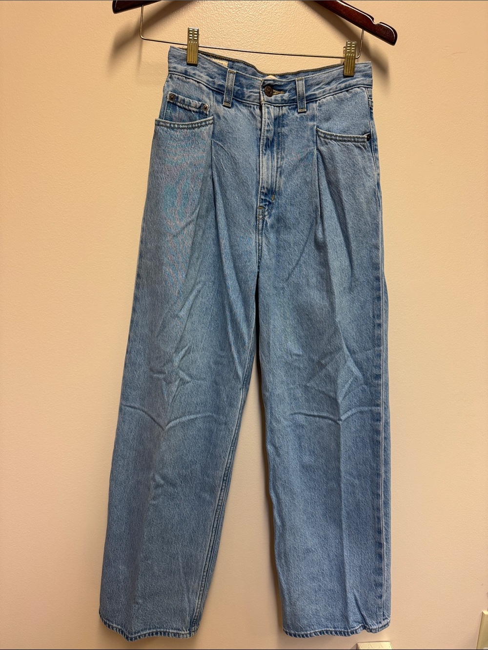 Levi's Light Wash High-Rise Wide Leg Jeans